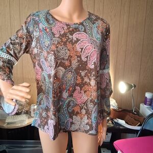 Amana Multicolor Paisley Blouse